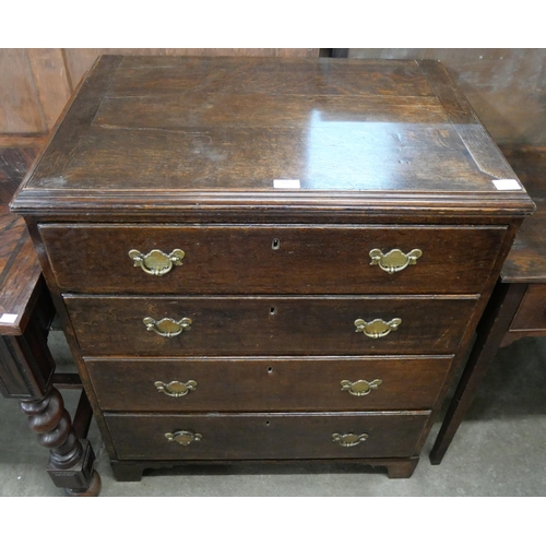 106 - A George III oak chest of drawers