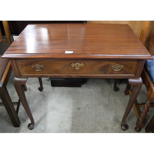 108 - A George III mahogany single drawer side table