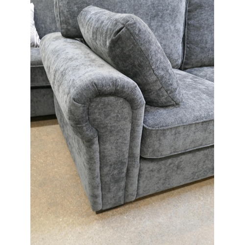 1446 - A Kylie dark grey three seater sofa and two seater sofa