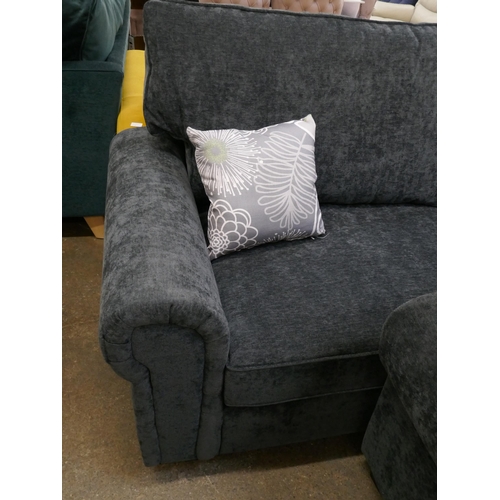 1446 - A Kylie dark grey three seater sofa and two seater sofa