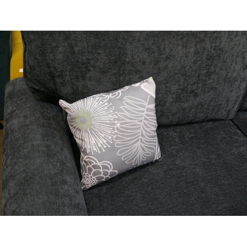 1446 - A Kylie dark grey three seater sofa and two seater sofa