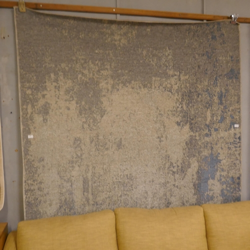 1345 - A duck egg blue and grey designer carpet, 200 x 300cm