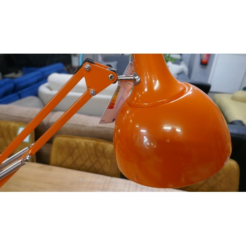 1359 - An orange angle poise lamp