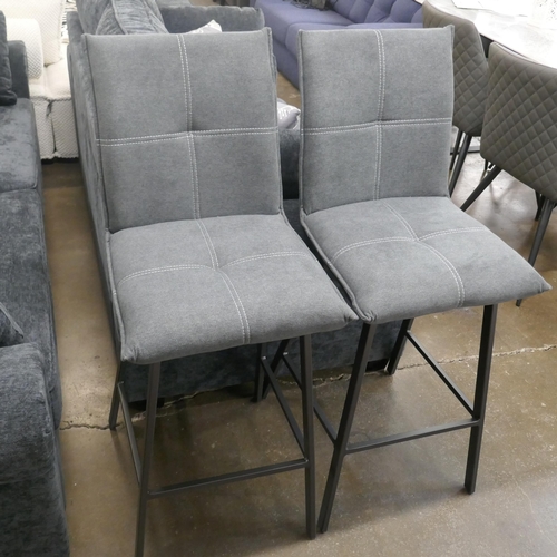 1445 - A pair of Trent dark grey barstools