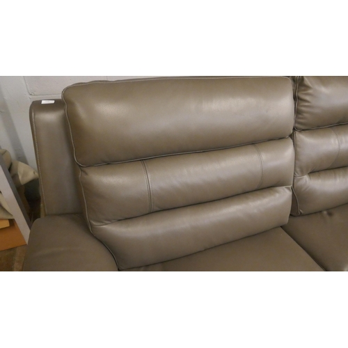 1468 - Ava Leather 2.5 Seater Sofa  Storm Grey , Original RRP £983.33 +VAT - odd back cushion(4197-38) *Thi... 