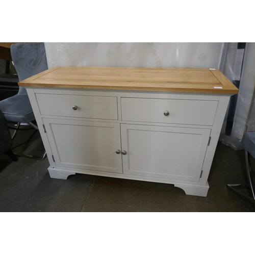 1501 - An oak and grey two door sideboard *This lot is subject to VAT