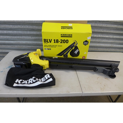 2232 - A Karcher 18v electric leaf blower, vacuum and mulcher (BLV18-200) serial no: 107386 - no battery