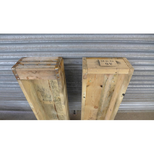 2296 - Two wooden 5 x 1 x 1ft planters