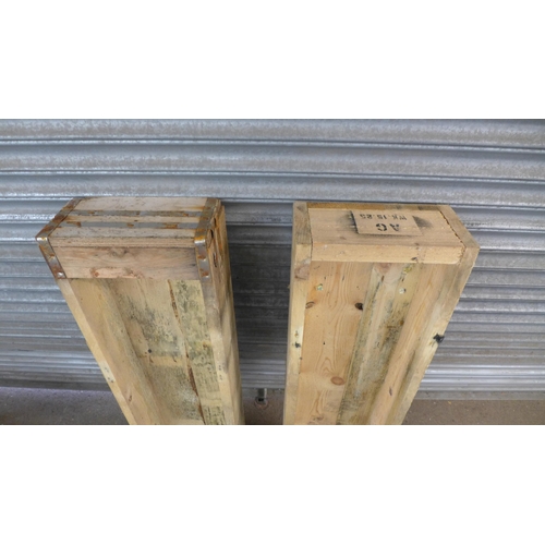 2297 - Two wooden 5 x 1 x 1ft planters