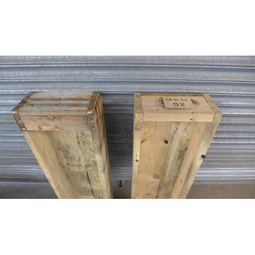 2298 - Two wooden 5 x 1 x 1ft planters