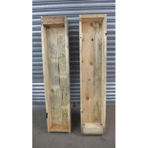 2300 - Two wooden 5 x 1 x 1ft planters