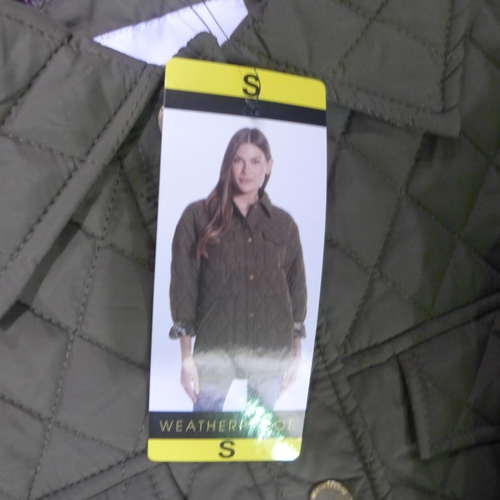 3117 - Three women's dusty olive quilted weatherproof jackets (size 1 small/2 medium) * this lot is subject... 