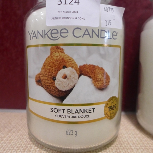 3124 - Three Mixed 623g Yankee Candles (315-414,415) *This lot is subject to VAT