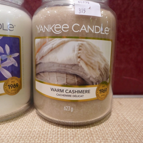 3125 - Three Mixed 623g Yankee Candles  (315-416,417) *This lot is subject to VAT