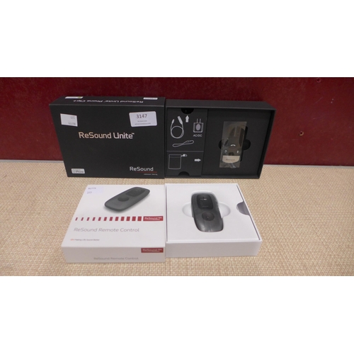 3147 - Resound GN Remote Control Resound Unite Phone Clip + (315-413,431) *This lot is subject to VAT