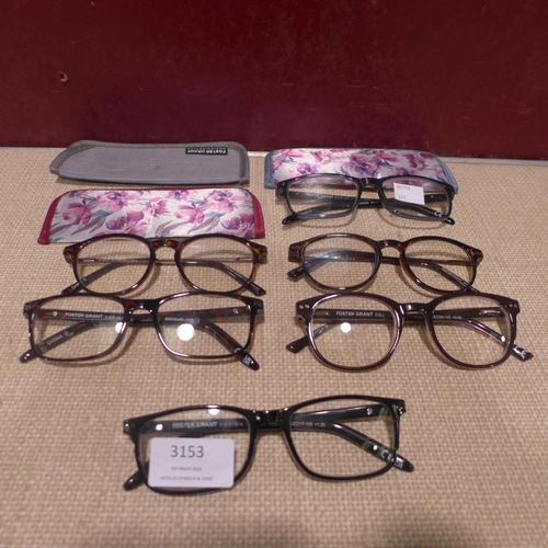 3153 - Fgx Classic Mixed Reading Glasses inc +1.75,   +1.25 (315-427,428) *This lot is subject to VAT