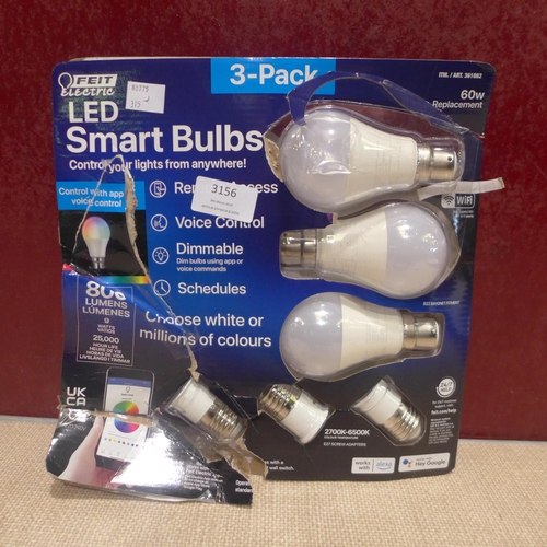 3156 - Feit 3.5  Dimmable Down Lighter and Feit Led Smart A60 Wifi Bulbs    (315-420,425) *This lot is subj... 