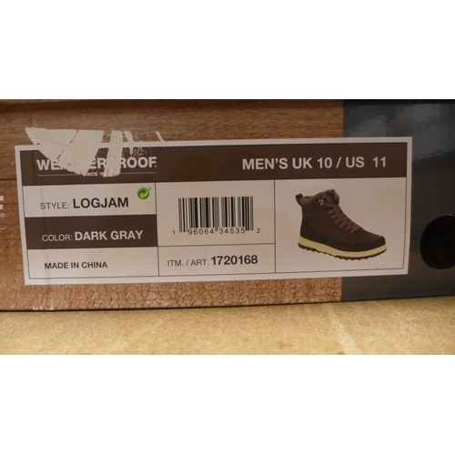 3190 - Pair of weatherproof Logjam dark grey walking boots (size UK 10) * this lot is subject to VAT