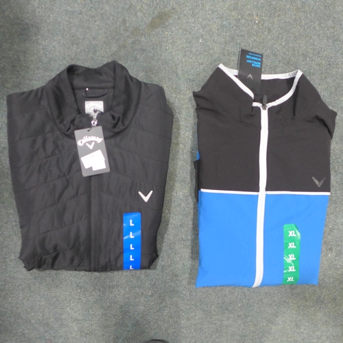 3234 - Callaway blue zip-up jacket (size XL) and Callaway black gilet (size large) * this lot is subject to... 