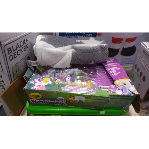 3247 - Crayola Washimals Safari, Made By Me Sensory Bins And Grey Star Blanket (315-223,244) *This lot is s... 