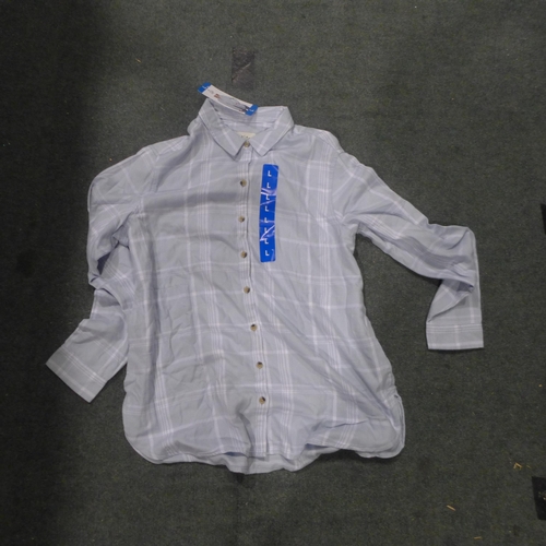 3248 - Large bag of blue/white check Jach's women's shirts (mixed size) * this lot is subject to VAT