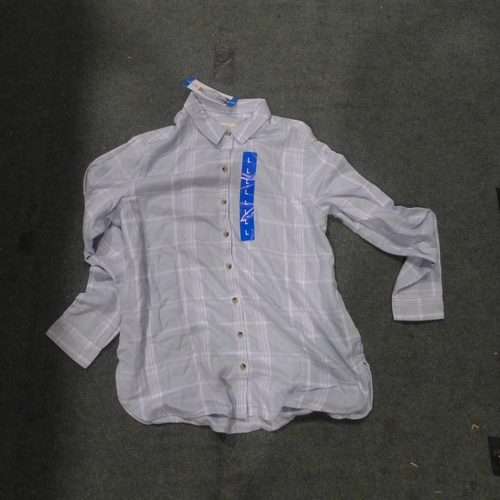 3249 - Large bag of blue/white check Jach's women's shirts (mixed size) * this lot is subject to VAT