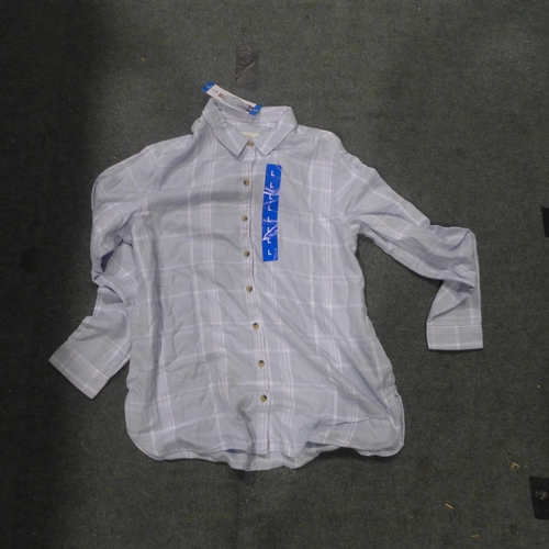 3250 - Large bag of blue/white check Jach's women's shirts (mixed size) * this lot is subject to VAT