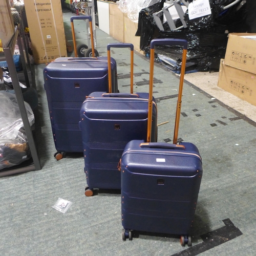 3254 - Rock Byron 3Pc Black Harside Luggage Set     (315-217) *This lot is subject to VAT