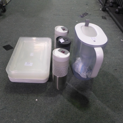 3313 - H-Pack Microwave Containner Wth Lid, Brita Maxtra Xl Style Jug and Kambukka Etna Hot/Cold Travel Mug... 