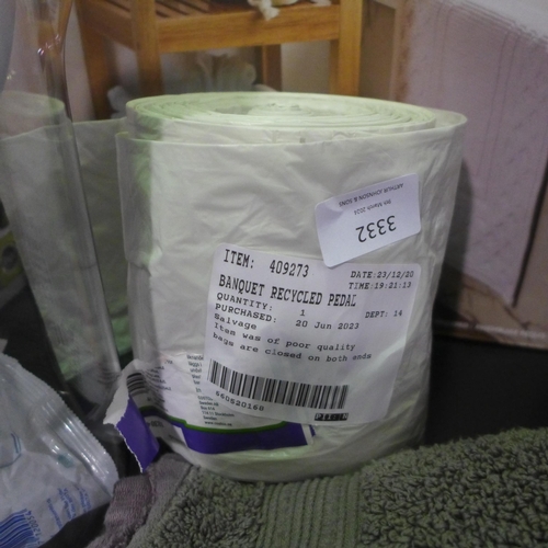 3332 - Brita Maxtra Xl Style Jug, Recycled Pedal Bin Bags And Grey Hand Towel (315-481) *This lot is subjec... 