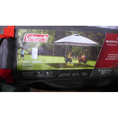 3378 - Coleman Instant Eaved Shelter- Torn Cover  , Original RRP £129.99 + VAT (315-495) *This lot is subje... 