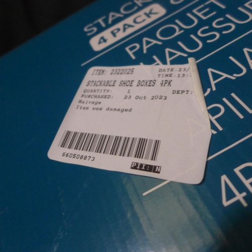 3386 - Stackable Shoe Boxes (315-132) *This lot is subject to VAT