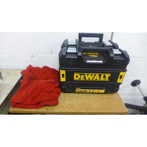 2007 - Two empty Dewalt drill cases and a Red Tusker heat resistant welding jacket, size medium