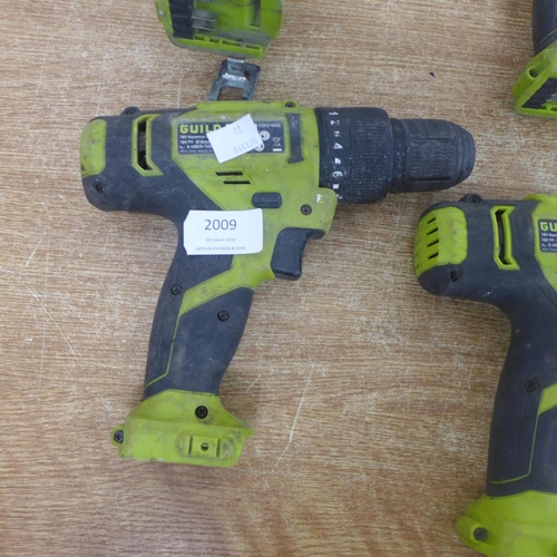2009 - 4 Guild power tools; 2 x 18v impact drivers (CID18CT) and 2 Guild 18v hammer drills (CD1218GZ)