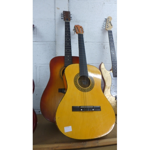 2074 - A JSH Encore ENW 6BS acoustic guitar and one other acoustic guitar