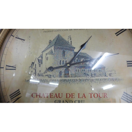 2079 - A Mise Au Chateau J. Labet & N. Déchelette large wall clock