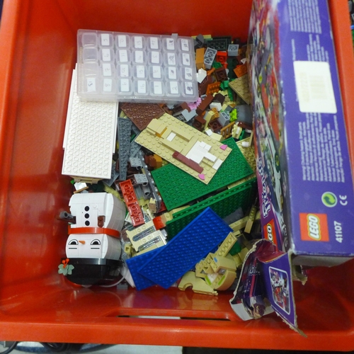 2094 - A Large quantity of Lego building bricks including an incomplete Lego Titanic model, Lego Friends, L... 