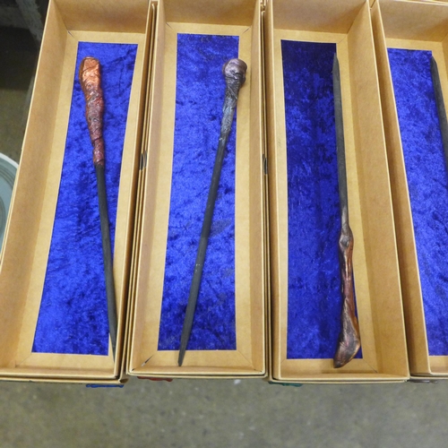 2109 - An assortment of 12 wooden carved wands