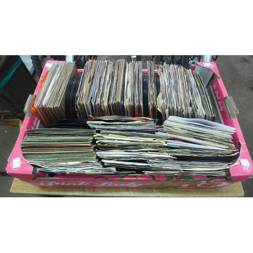 2127 - A box of approx. 200 singles, 1960s/70s & 80s rock and pop