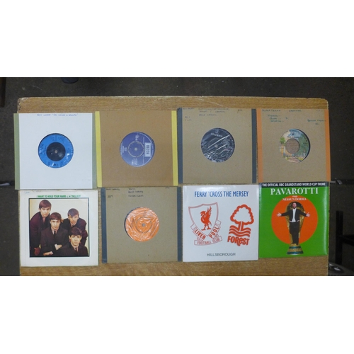 2127 - A box of approx. 200 singles, 1960s/70s & 80s rock and pop