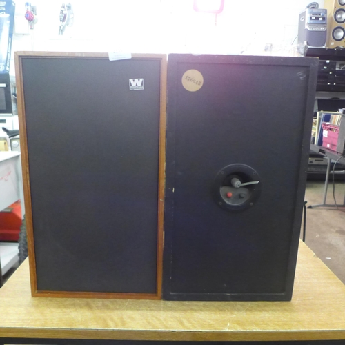 2135 - A pair of Wharfedale Glendale speakers, serial no. 176645