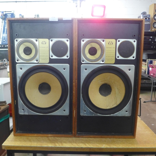 2136 - A pair of Wharfedale Glendale 3XP stereo speakers, serial no. 198134