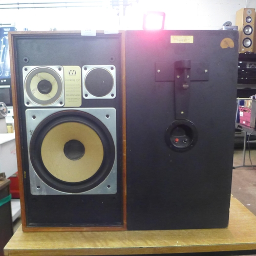 2136 - A pair of Wharfedale Glendale 3XP stereo speakers, serial no. 198134