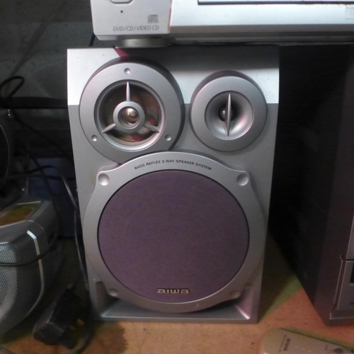 2150 - A quantity of stereo equipment including a Bush Acoustics MTT1 mini turntable, an Aiwa NSX-R20 digit... 