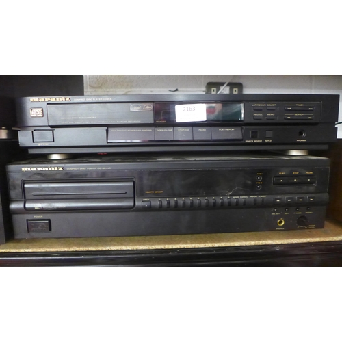 2163 - A quantity of stereo equipment including a Pioneer VSX-918V audio/video multi channel receiver, a Te... 