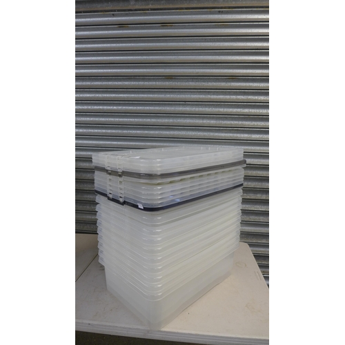 2335 - 20 Wham plastic storage boxes with lids (35 x 55cm)