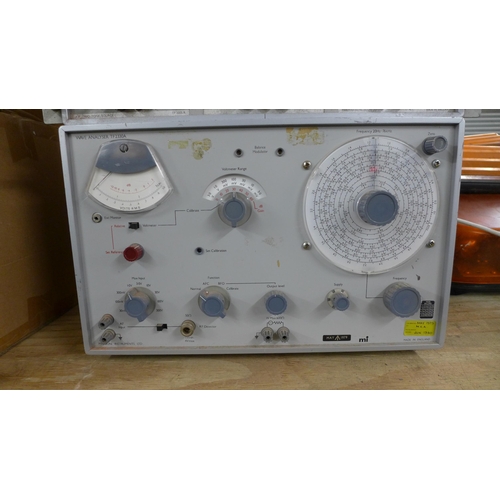 2354 - A Marconi Instruments TF2330A wave analyser, a Marconi Instruments AF oscillator/monitored attenuato... 