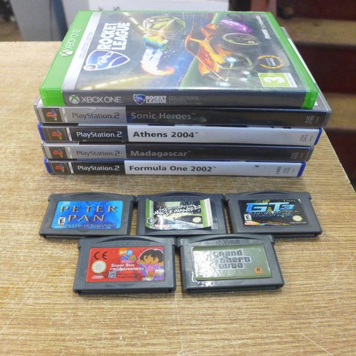 2113 - 5 Gameboy Advanced cartridge games; GTA, Need For Speed Most Wanted, Dora Superstar Adventures, Pete... 