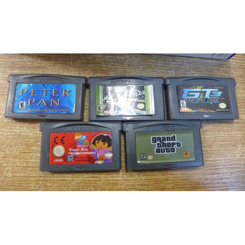 2113 - 5 Gameboy Advanced cartridge games; GTA, Need For Speed Most Wanted, Dora Superstar Adventures, Pete... 