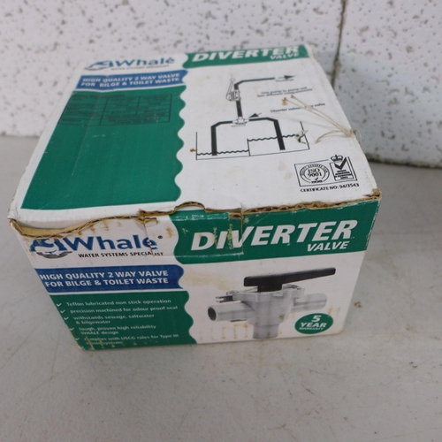 2359 - A box of river boat items including diverter valve, a Mobitronic rectifier (Typ EPS 100w) and a 12v ... 